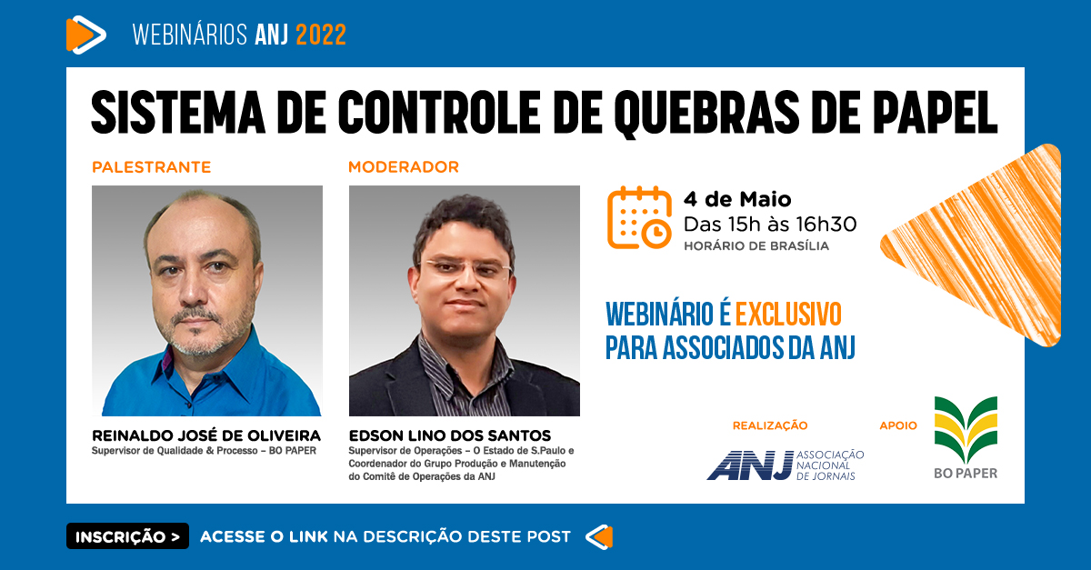 Webinário aborda sistema de controle de quebras de papel