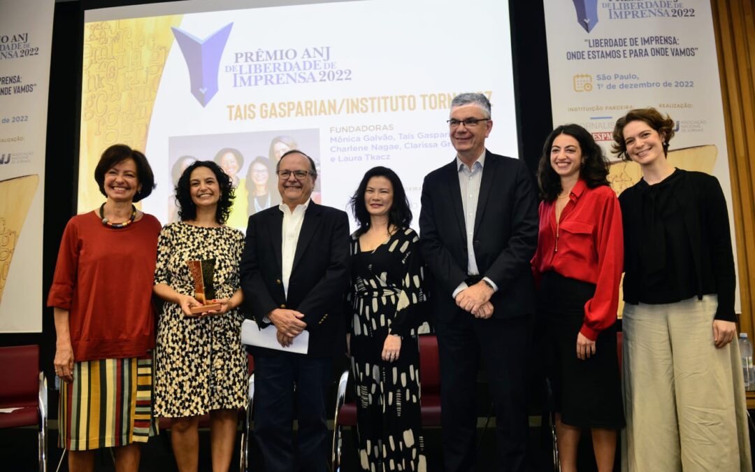 Taís Gasparian e Instituto Tornavoz são homenageados com prêmio ANJ de Liberdade de Imprensa