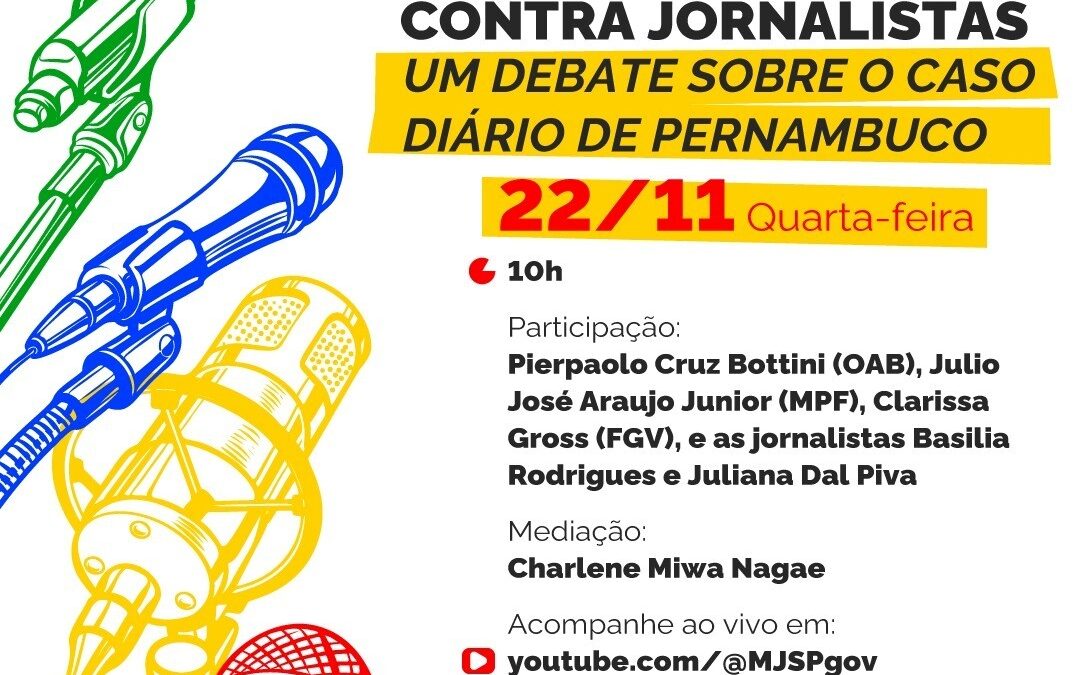 Assédio judicial: webinário debate o caso Diário de Pernambuco