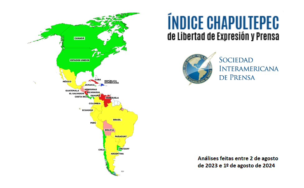 Índice Chapultepec da SIP: nenhum país com plena liberdade de expressão nas Américas; Brasil registra melhora